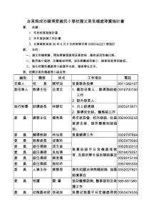 臺東縣成功鎮博愛國民小學校園災害危機處理實施計畫