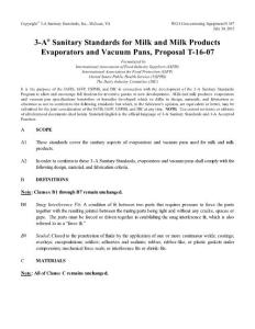 3-A Sanitary Standards for Milk and Milk Products ：一種乳及乳制品衛(wèi)生標(biāo)準(zhǔn)