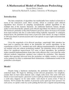 A Mathematical Model of Hardware Prefetching：一種硬件預取的數(shù)學模型