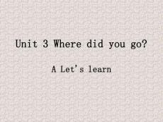【英语课件】新版PEP六年级下册Unit3 Where did you go A Lets learn课件