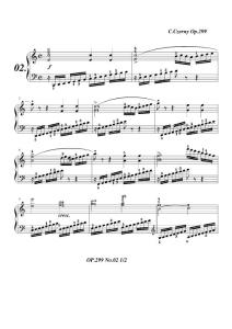 车尔尼299钢琴快速练习曲Op.299 No.2