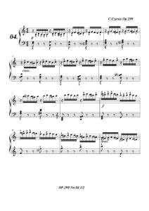 车尔尼299钢琴快速练习曲Op.299 No.4
