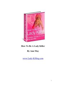 How?To?Be?A?Lady?Killer（如何成為女殺手）