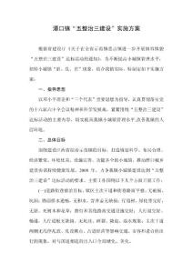 潭口镇"五整治三建设"实施方案
