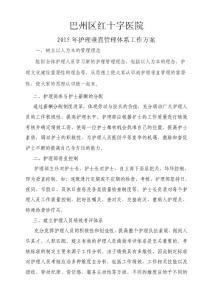 建立護(hù)理垂直管理體系工作方案