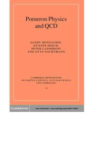 Pomeron Physics and QCD (Cambridge Monographs on Particle Physics, Nuclear Physics and Cosmology)