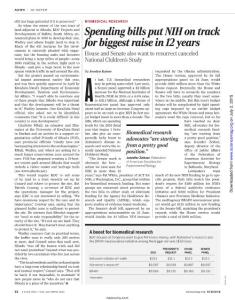 [PDF] Spending bills put NIH on track for biggest raise in 12 years