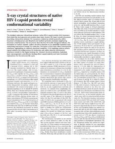 [PDF] X-ray crystal structures of native HIV-1 capsid protein reveal conformational variability