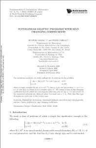 SUPERLINEAR ELLIPTIC PROBLEMS