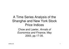 lecture 6 a time series analysis of stock price