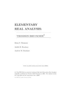 Elementary Real Analysis  - Thompson - Bruckner