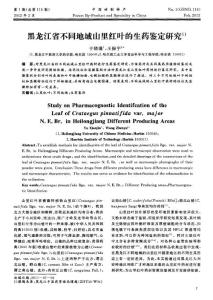 黑龍江省不同地域山里紅葉的生藥鑒定研究