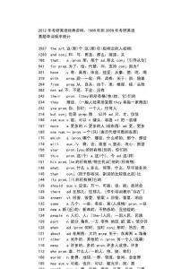 2012年考研英语经典资料：1986年到2009年考研英语真题单词频率统计