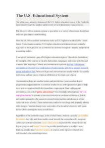 system of USA education