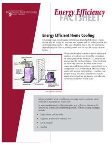 energy efficient Home cooling