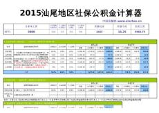 2015汕尾地区最新社保公积金个税基数全能计算器-薪酬网