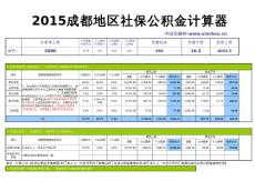 2015成都地区最新社保公积金个税基数全能计算器-薪酬网