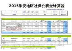 2015淮安地区最新社保公积金个税基数全能计算器-薪酬网