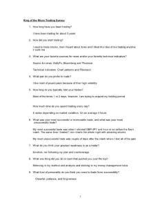 King of the Micro Trading Survey