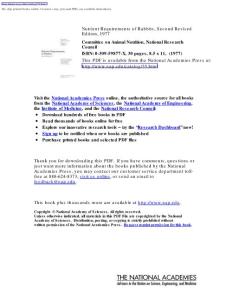 Nutrient Requirements of Rabbits