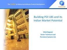 Building POI LBS and its Indian Market Potential