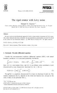 the rigid rotator with lévy noise：隨著我évy噪聲剛性轉(zhuǎn)子