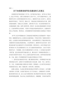 關于加強教育督導隊伍建設的幾點意見