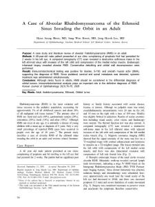 A Case of Alveolar Rhabdomyosarcoma of the Ethmoid Sinus…