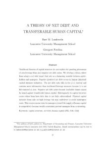A THEORY OF NET DEBT AND TRANSFERABLE HUMAN CAPITAL - Aarhus…