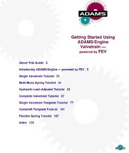 (1)Getting Started Using ADAMS-Engine Valvetrain—powered by FEV