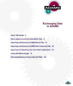 Exchanging Data in ADAMS