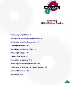 Learning ADAMS-View Basics