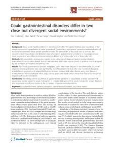 Could gastrointestinal disorders differ in two close but…