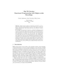 The -Calculus. Functional Programming with Higher-order…