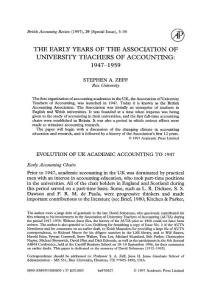 THE EARLY YEARS OF THE ASSOCIATION OF UNIVERSITY TEACHERS OF…