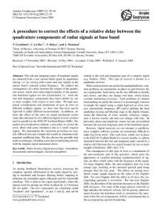 A procedure to correct the effects of a relative delay between…