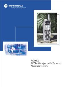 Motorola mth800 user guide