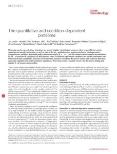 nbt.3418-The quantitative and condition-dependent Escherichia coli proteome
