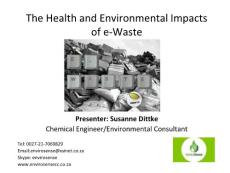 The Health and Environmental Impacts of e-Waste