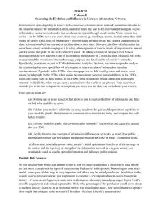 2016美國數學建模競賽ICM D題 2016_ICM_Problem_D Measuring the Evolution and Influence in Society’s Information Networks