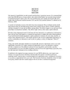 2016美國數學建模競賽MCM B 題 2016_MCM_Problem_B Space Junk