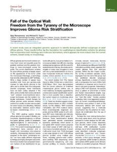 Cancer Cell-2016-Fall of the Optical Wall- Freedom from the Tyranny of the Microscope Improves Glioma Risk Stratification