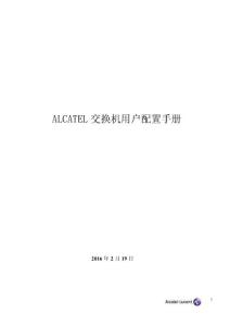 阿朗交换机中文配置手册