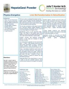 Physica Energetics Liver BioTransformation   …