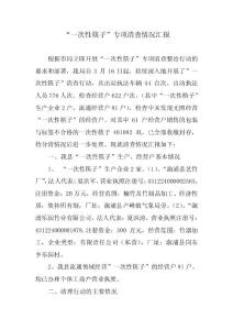一次性筷子清查总结【精选资料】