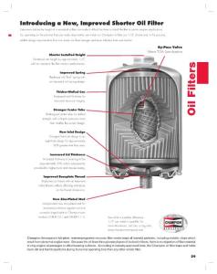 Introducing a New, Improved Shorter Oil Filter