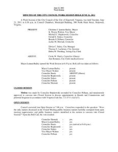 June 21, 2011 Work Session - hopewellva.gov