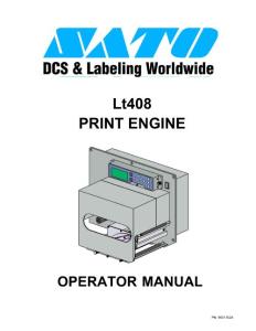 LT408 Operator Manual