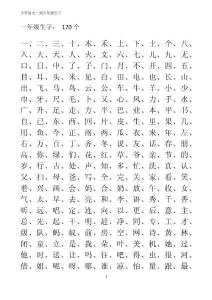 蘇教版生字表