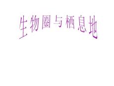 《生物圈与栖息地》ppt课件资料